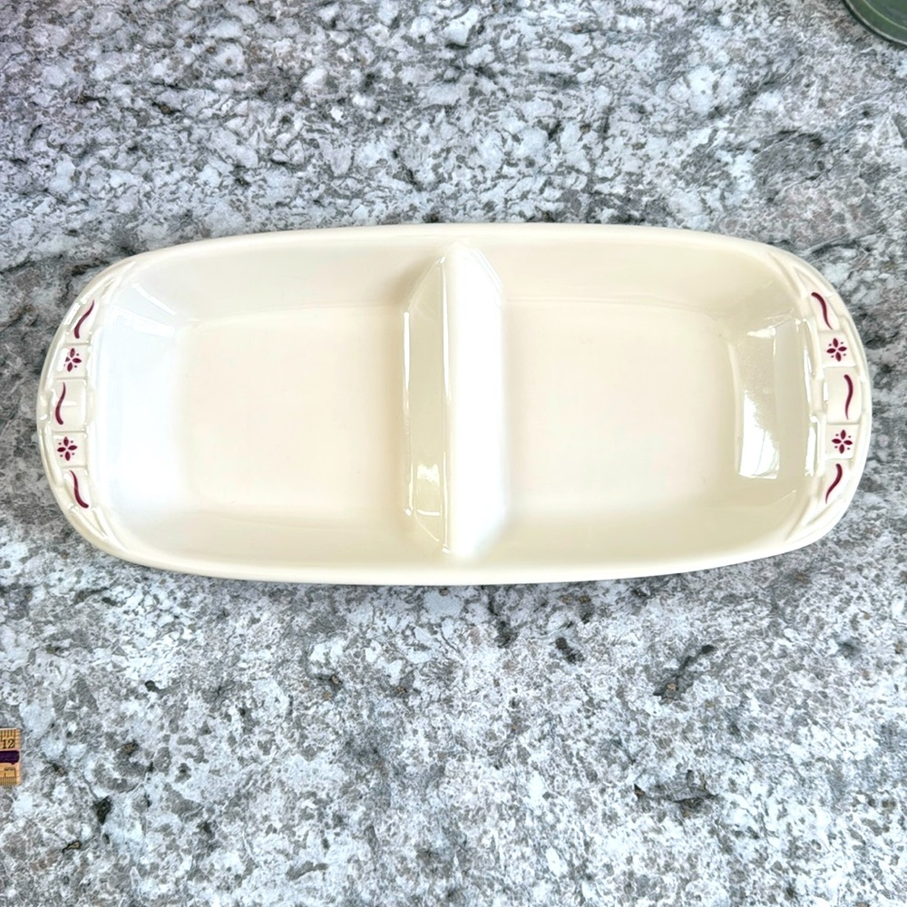 Longaberger divided dish